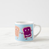 Tasse Expresso Beurre d'arachide mignonne et caricature sandwich (Droite)