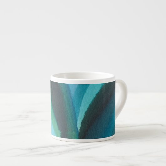 Tasse Expresso Big Blue Leaf I (Devant droit)