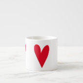 Tasse Expresso Big Red Hearts Motif - Romantique (Devant)