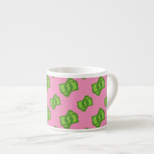 Tasse Expresso Billets de dollars en argent de dessin animé