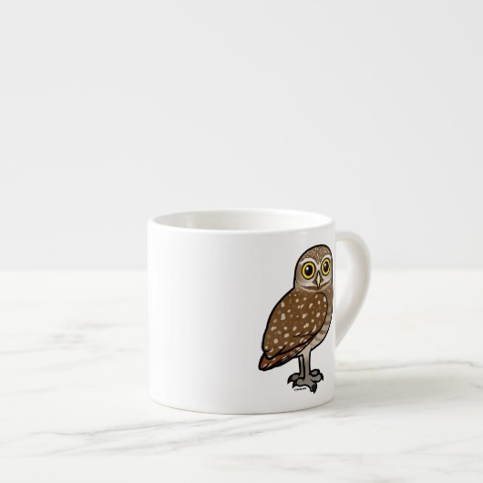 Tasse Expresso Birdorable creusant le hibou (Devant droit)