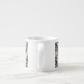 Tasse Expresso Black and White Blue Eyes sauvage Tiger visage (Dos)