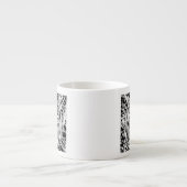 Tasse Expresso Black and White Blue Eyes sauvage Tiger visage (Devant)