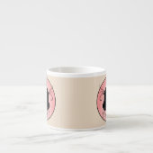 Tasse Expresso Black cat and roses (Devant)