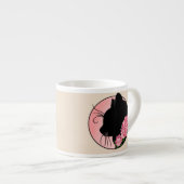 Tasse Expresso Black cat and roses (Devant droit)