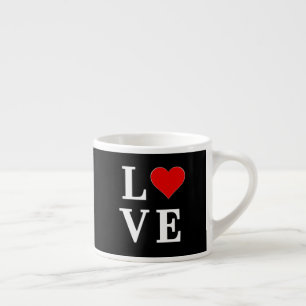 Tasse Expresso Black LOVE Heart Moderne tendance