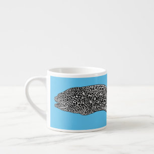 Tasse Expresso Black spotted moray eel cartoon