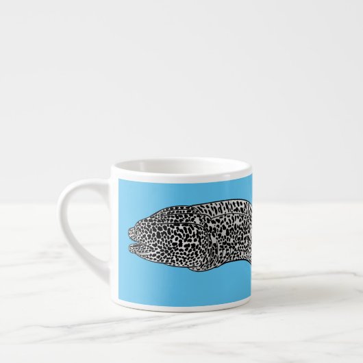 Tasse Expresso Black spotted moray eel cartoon (Gauche)