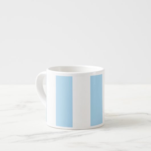 Tasse Expresso Bleu, Blancs, Motif rayé (Devant gauche)