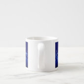 Tasse Expresso Bleu cool sur Blue Racing Flames (Dos)