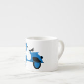 Tasse Expresso Bleu de scooter (Devant droit)