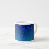 Tasse Expresso Bleu des Coeurs en chute (Devant droit)
