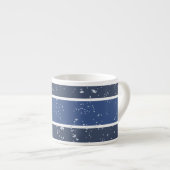 Tasse Expresso Bleu et blanc (Devant droit)