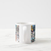 Tasse Expresso Bleu et marron floral (Dos)