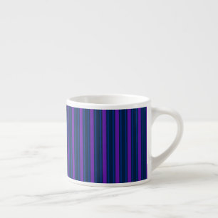 Tasse Expresso Bleu et violet bonbons rayés