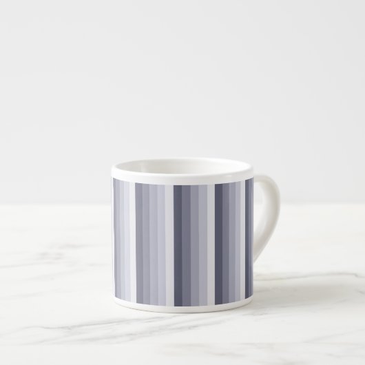 Tasse Expresso Bleu gris rayures (Devant droit)