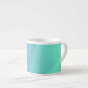 Tasse Expresso Bleu moderne Aqua & Turquoise Dégradé Géométrique