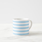 Tasse Expresso Bleu, Motif rayé, Lignes, Votre Nom (Devant droit)