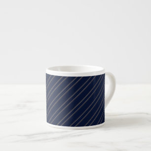 Tasse Expresso Bleu Nuit Ivoire Or Rayures