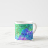 Tasse Expresso bleu sans couture d'aquarelle d'arrière - plan (Devant droit)