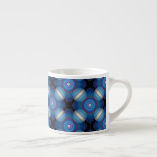 Tasse Expresso Bleu Spacey Géométrique (Droite)