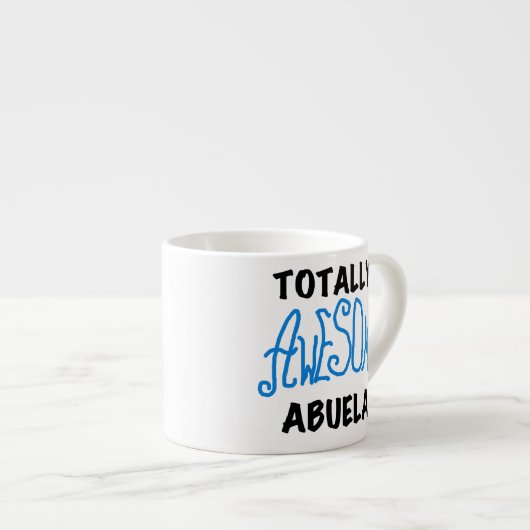 Tasse Expresso Bleu Totalement génial Cadeaux Abuela (Devant droit)