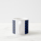 Tasse Expresso Blue and black diamond pattern (Dos)