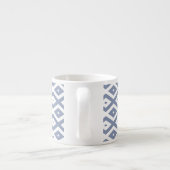 Tasse Expresso Blue grey and white diamond pattern (Dos)