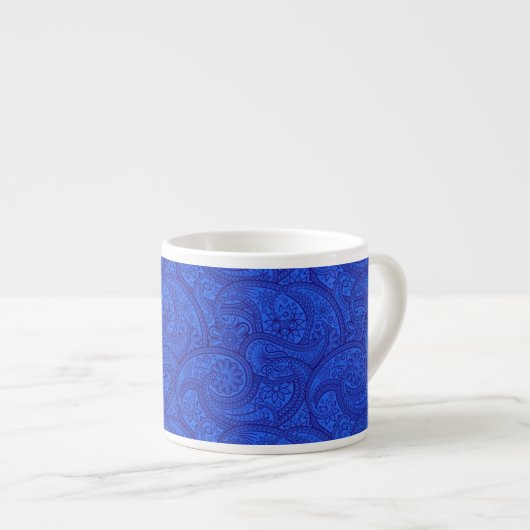 Tasse Expresso Blue Paisley (Devant droit)