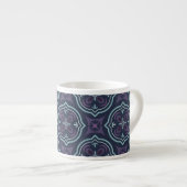 Tasse Expresso blueish floral tiling pattern (Devant droit)