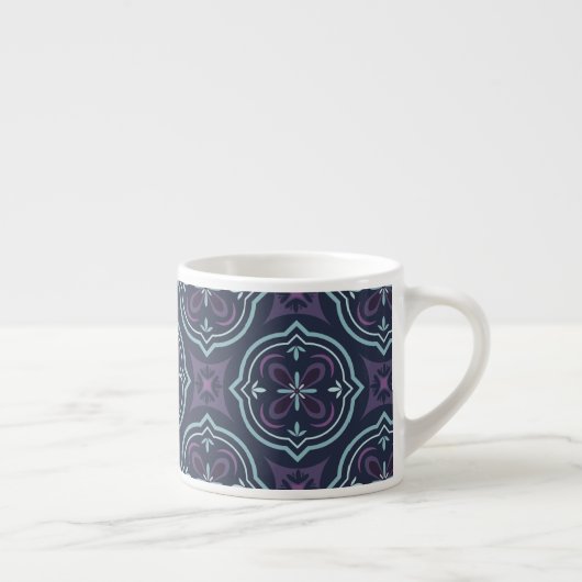 Tasse Expresso blueish floral tiling pattern (Droite)