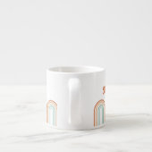 Tasse Expresso Boho Bohemian Pastel Rainbow Mauve Arrière - plan (Dos)