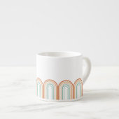 Tasse Expresso Boho Bohemian Pastel Rainbow Mauve Arrière - plan (Devant droit)