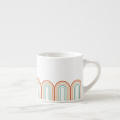 Tasse Expresso Boho Bohemian Pastel Rainbow Mauve Arrière - plan (Droite)