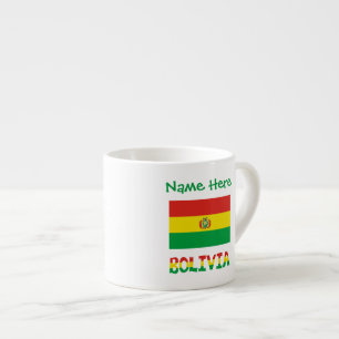 Tasse Expresso Bolivie Drapeau Bolivien Vert Personnalisé