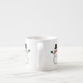 Tasse Expresso Bonhomme de neige de Noël (Dos)