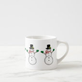 Tasse Expresso Bonhomme de neige de Noël (Droite)