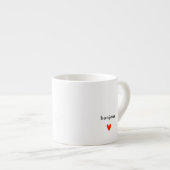 Tasse Expresso Bonjour minimaliste et moderne (Devant droit)