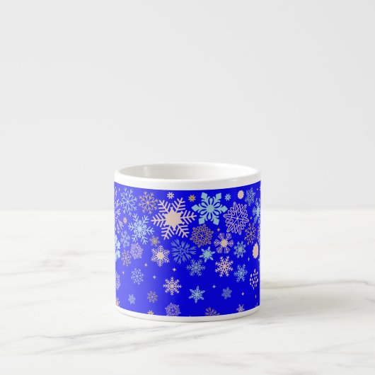 Tasse Expresso Bonne frontière de flocon de neige (Devant)