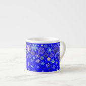 Tasse Expresso Bonne frontière de flocon de neige (Devant droit)