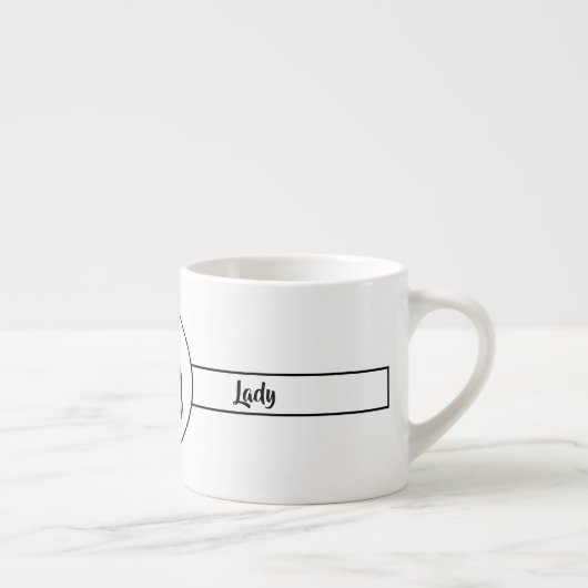 Tasse Expresso Boss Lady Chat noir sur Arrière - plan blanc (Droite)
