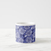 Tasse Expresso Botanique Violet Floral Line Art (Devant)