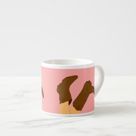 Tasse Expresso Bottes Cowboy (Devant droit)