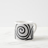 Tasse Expresso Boue Expresso du cycle spiral noir (Devant droit)