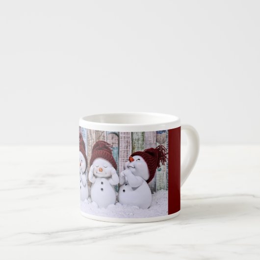 Tasse Expresso Boue Spéciale Snowmen (Devant droit)