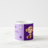 Tasse Expresso Bouge de singe pour enfants nom personnalisé viole (Devant)