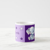 Tasse Expresso Bouge d'éléphant pour enfants nom personnalisé vio (Devant)