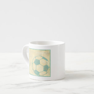 Tasse Expresso Boule de soccer bleu Pastel par Chariklia Zarris