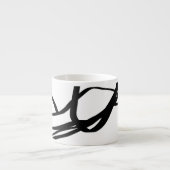 Tasse Expresso Bouquet Blanc : Abstrait blanc & noir (Devant)