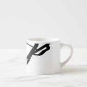 Tasse Expresso Bouquet Blanc : Abstrait blanc & noir (Droite)